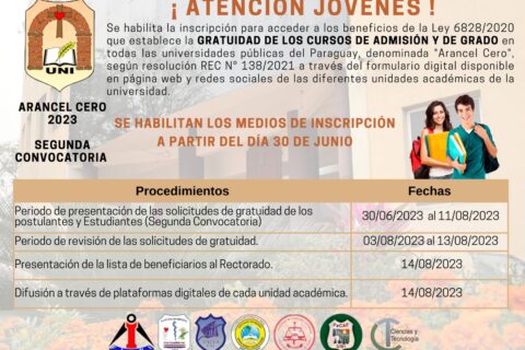 flayers arancel cero segunda convocatoria