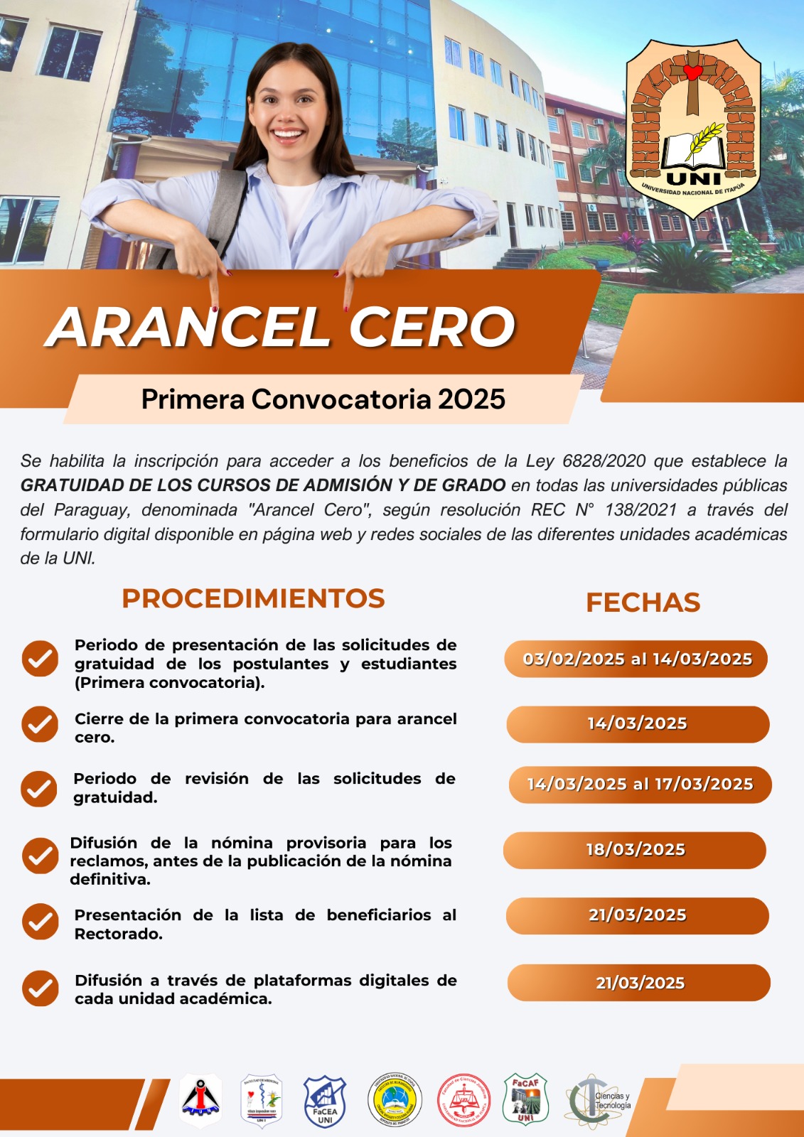 flyer convocatoria Arancel Cero